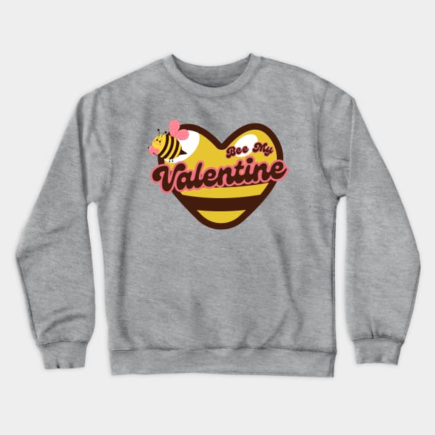 Bee My Valentine Heart Crewneck Sweatshirt by Illustradise